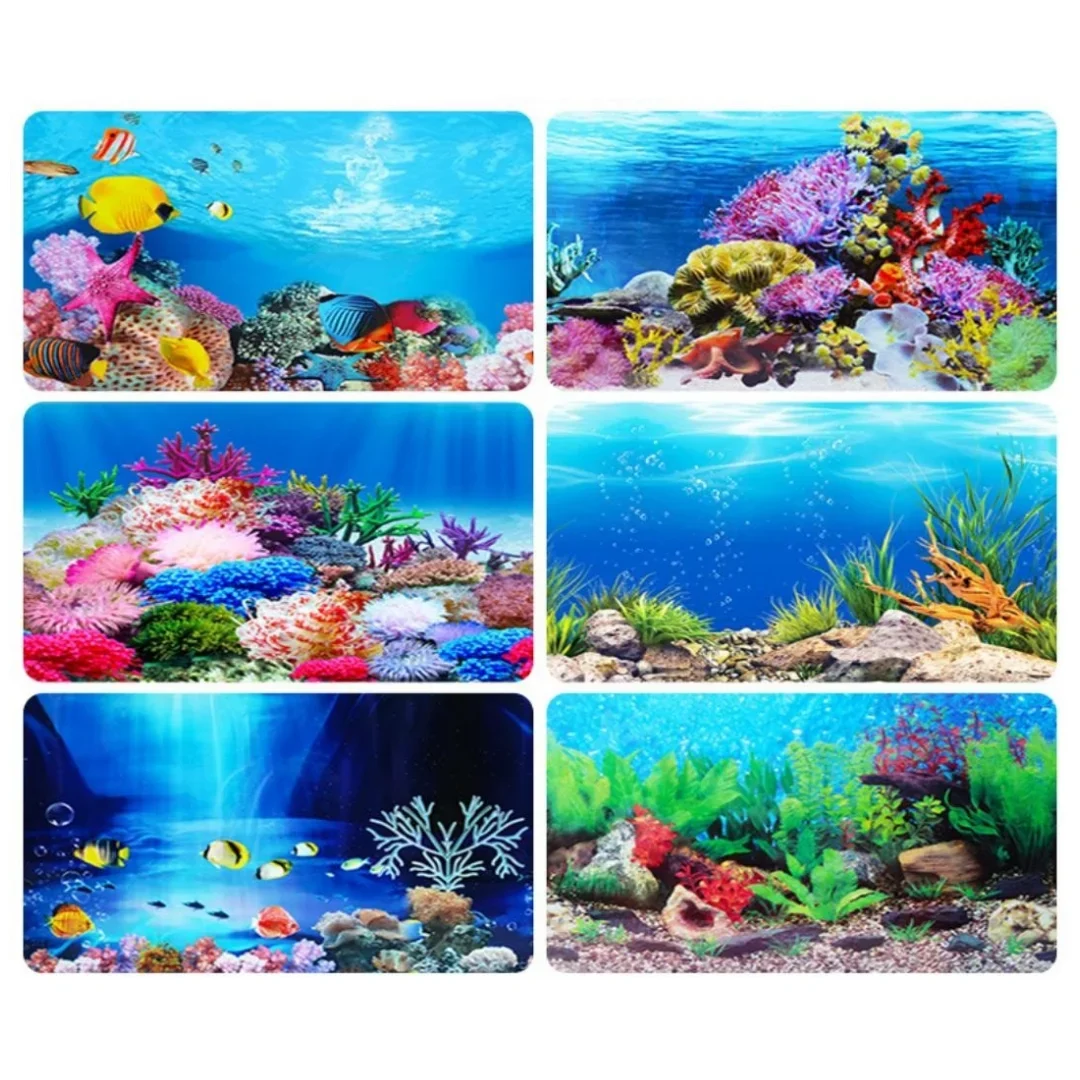 Background Aquarium 3D Sticker - Marine Coral ulasan dan harga