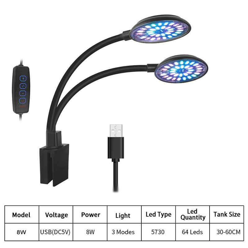 USB Aquarium LED Light Fish Ta - Aquarium Marine Lights ulasan dan harga