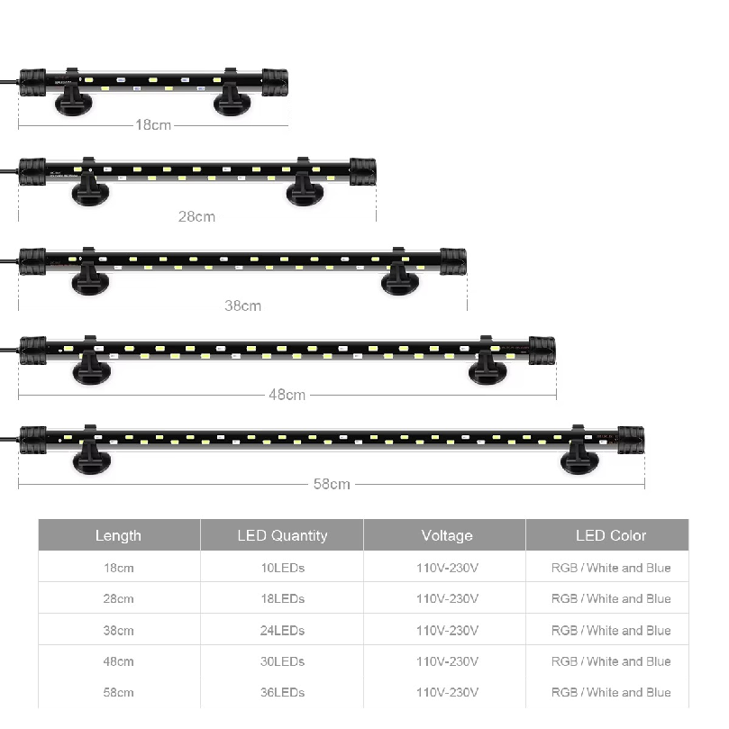 220V Strip Aquarium Light LED  - Aquarium Marine Lights ulasan dan harga