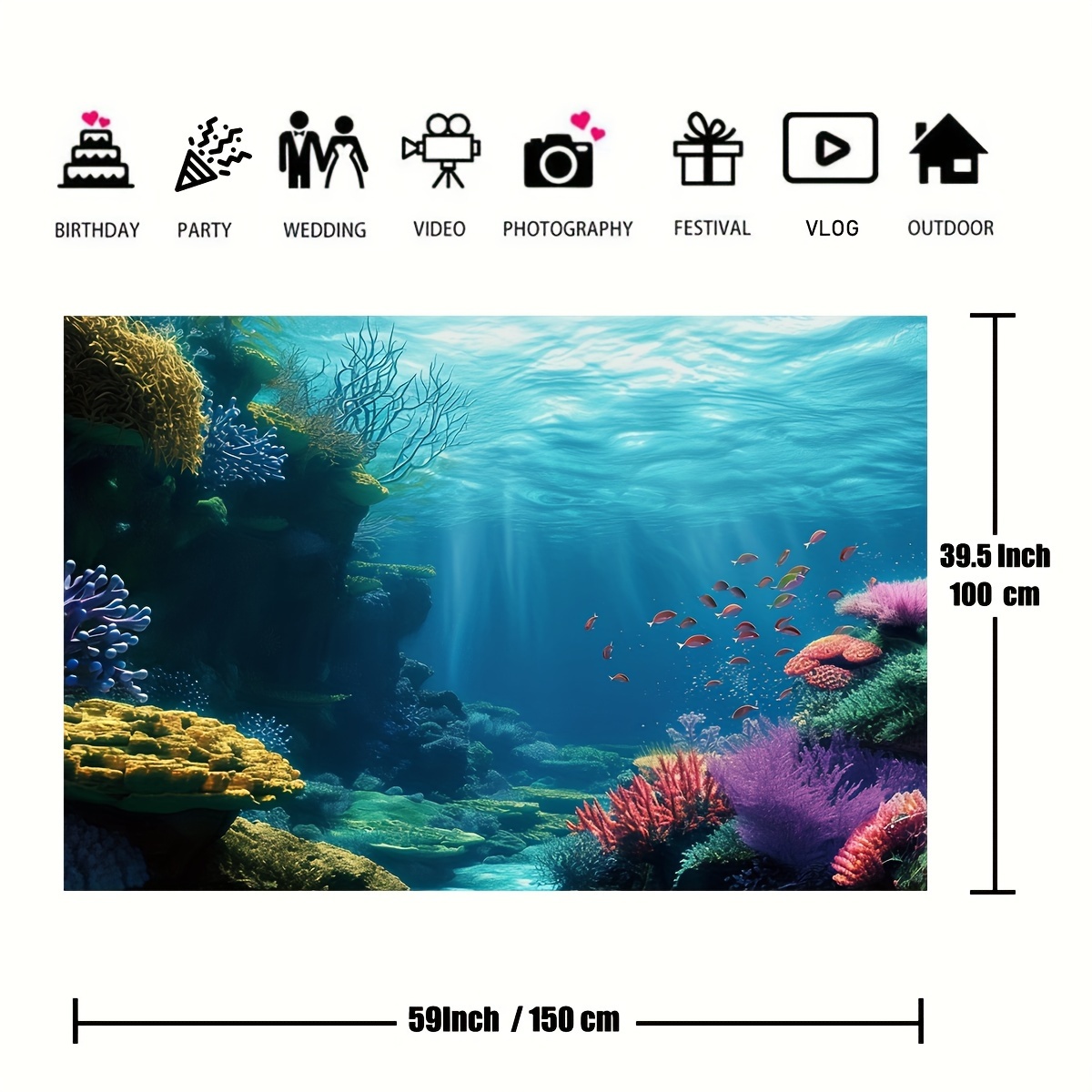 1pc Underwater Coral Reef Fish - Marine Coral ulasan dan harga