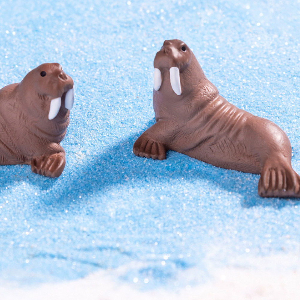 2Pcs Resin Walrus Miniature De - Marine Aquarium ulasan dan harga