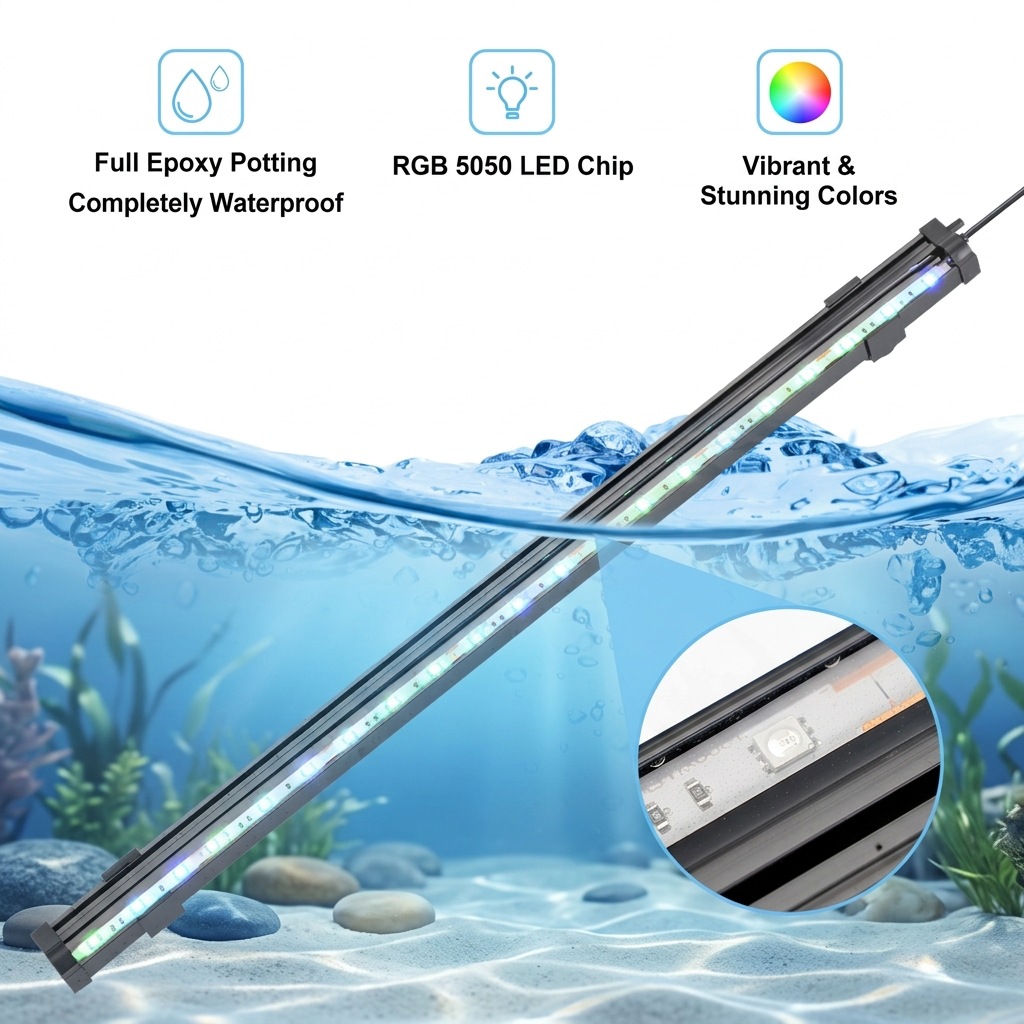 USB LED Aquarium Air Bubble Li - Aquarium Marine Lights ulasan dan harga